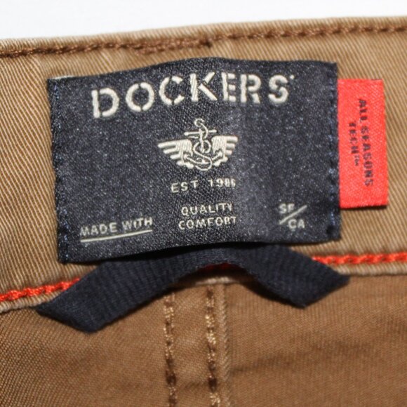 Levis Dockers Jeancut Straight Coupe Droite dark khaki jean pants size 36X34 - Picture 3 of 9